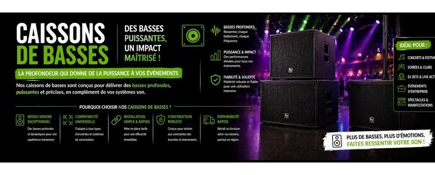 Location caisson de basses – Paris | Symbiose