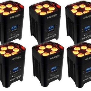 Pack EventPar Algam Lighting : six projecteurs compacts pour illuminer mariages et événements.