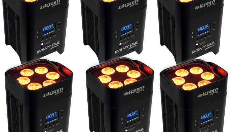 Pack EventPar Algam Lighting : six projecteurs compacts pour illuminer mariages et événements.