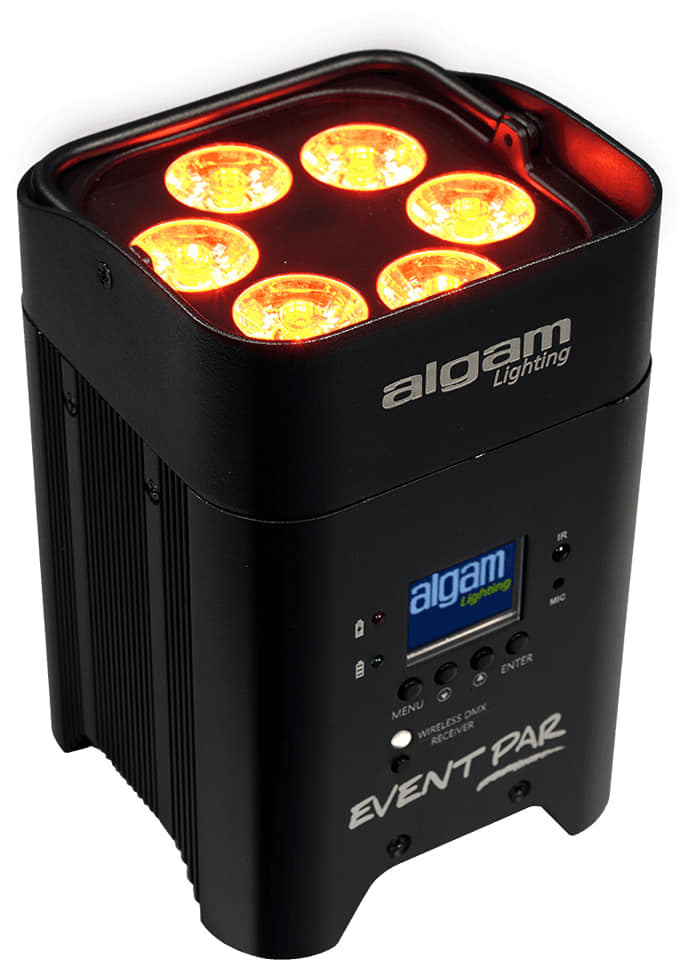 Pack EventPar Algam Lighting, appareil d'éclairage compact avec LEDs, parfait pour décorer événements et mariages.