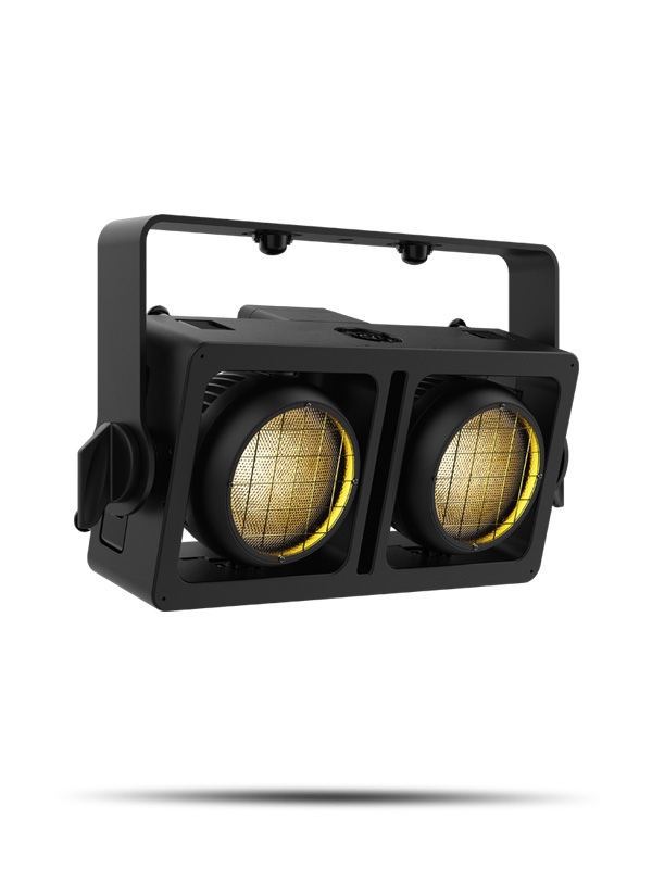 Projecteur Chauvet Pro à double lentille, conçu pour l'éclairage événementiel et la scénographie professionnelle.