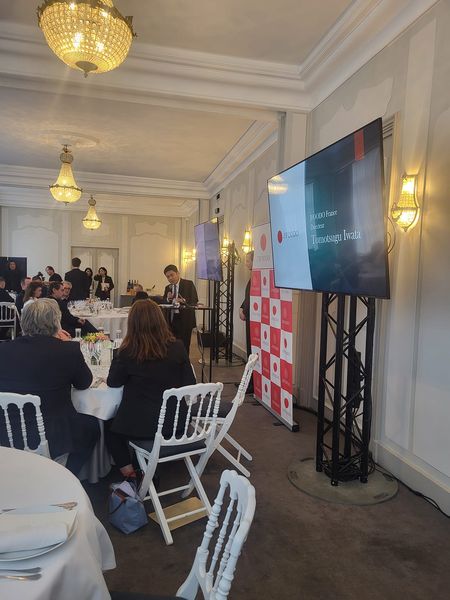 Événement Pasona au Pavillon Ledoyen, Paris, avec présentation sur le Saké lors du « Salon les Littéraires » le 8 janvier 2023.